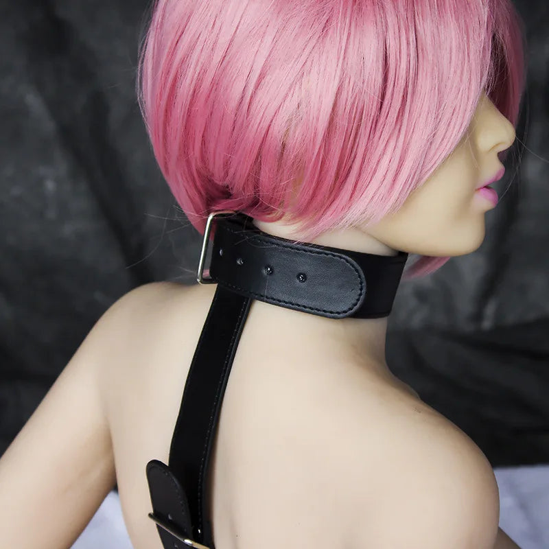 Sex Toys For Women Couples Erotic Handcuffs BDSM Neck to Wrist Bondage Restraints Adjustable Behind Back Cuffs Collar SM Tool