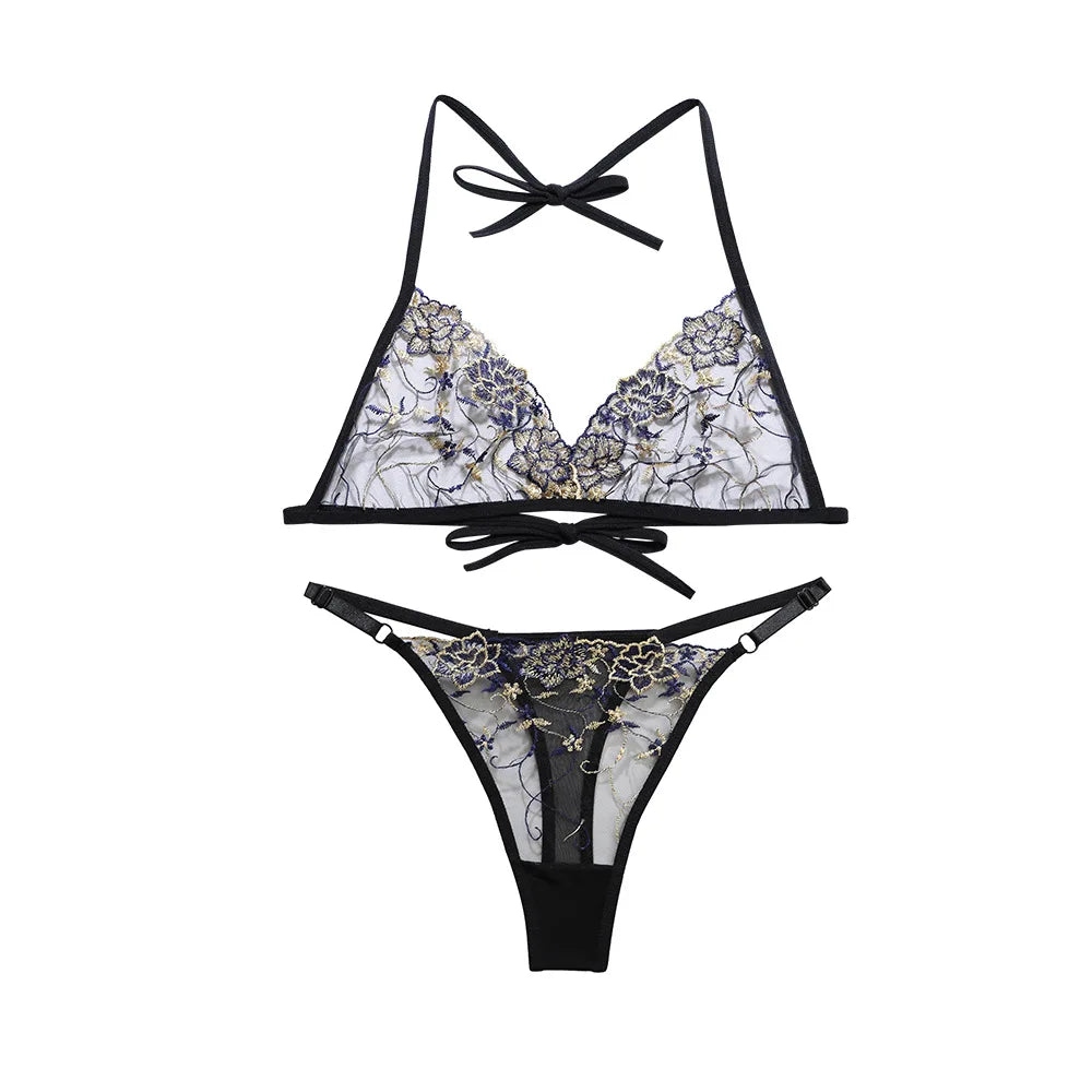 Panties Mesh Lace Bra Briefs Set