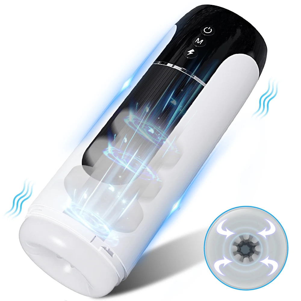 Male Masturbation Cup Penis Vibration Vagina Massage Pussy Sucking Thrusting Male Masturbator Sexmachine Sex Toys Adult for Men