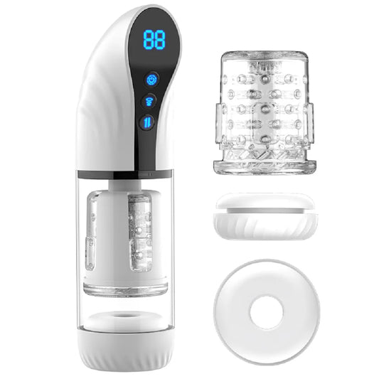 Navigation Male Masturbation Cup Piston Thrusting Rotating Sucking Moan Penis Stimulation Men Trainer Sex Toys for Men Adult 18+