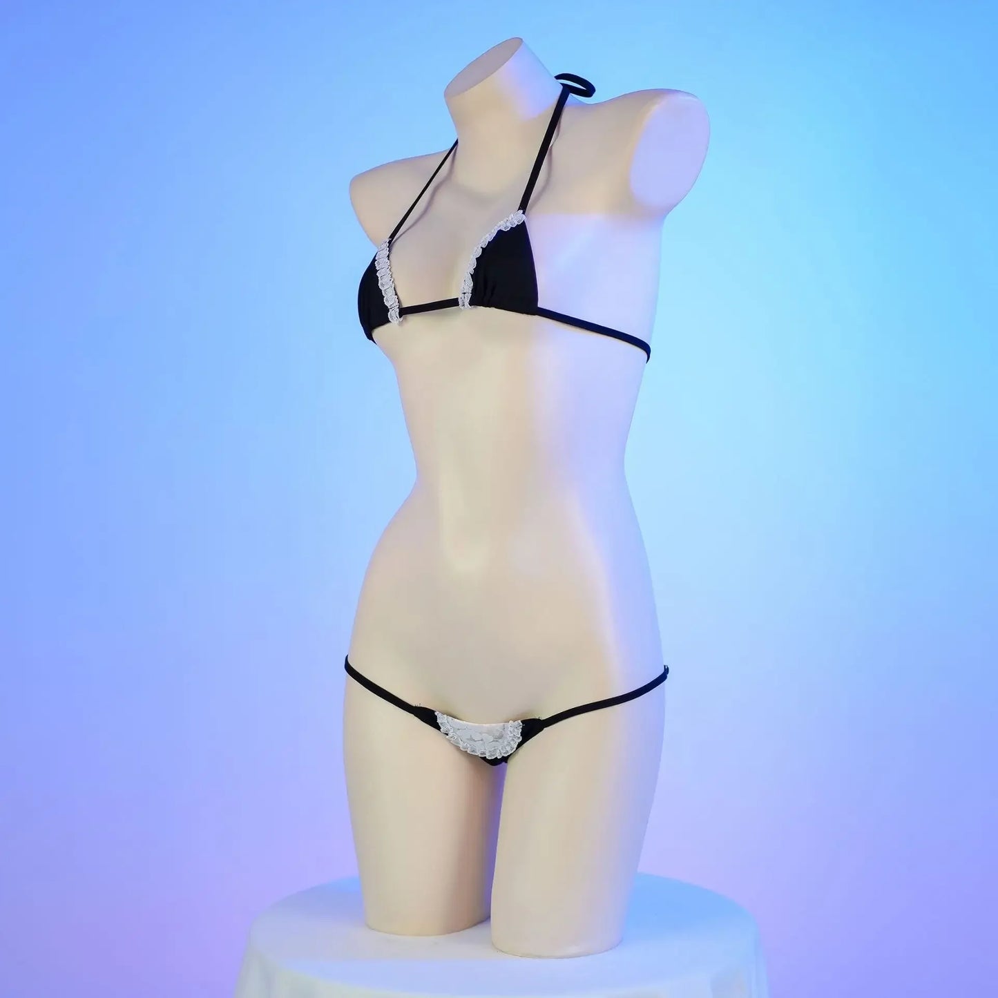 Sexy Lingerie Anime Cos Fun Sexy Underwear Black Lolita Sleepwear Three-point Women's Sexy Cosplay Cute Maid Uniform Bikini Cat