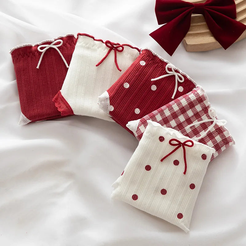 Polka dots and Gingham Cotton Panties