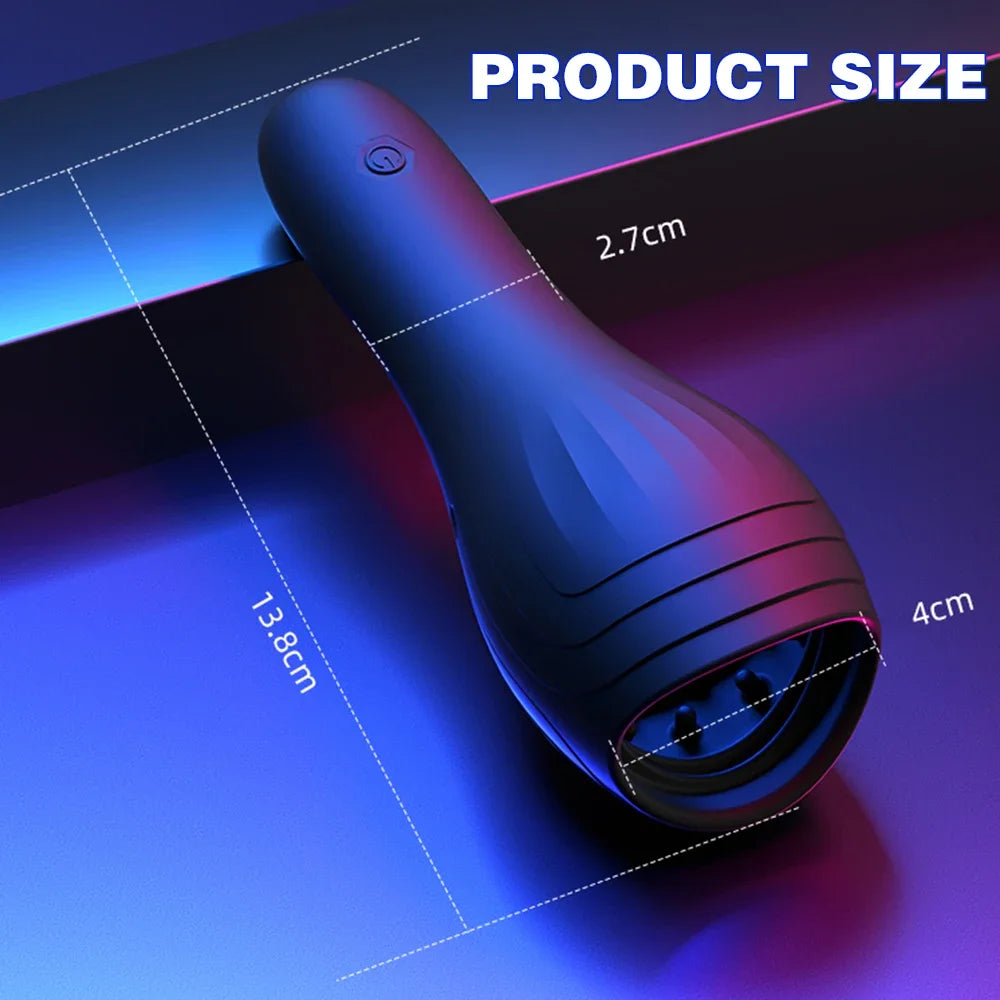 Male Tongue Licking Penis Masturbator Blowjob Orgasm Masturbation Trainer Glans Massager Vibrator Endurance Sex Toy for Men 18+