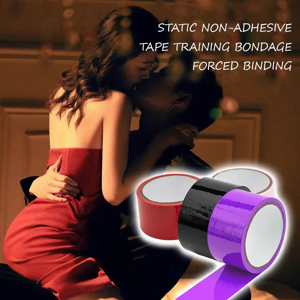 BDSM Handcuff Fetish Tape SM Slave Bondage Sex Toy Couple Body Restraint Electrostatic Tapes Self Adhesive Sex Tape Adult Toys