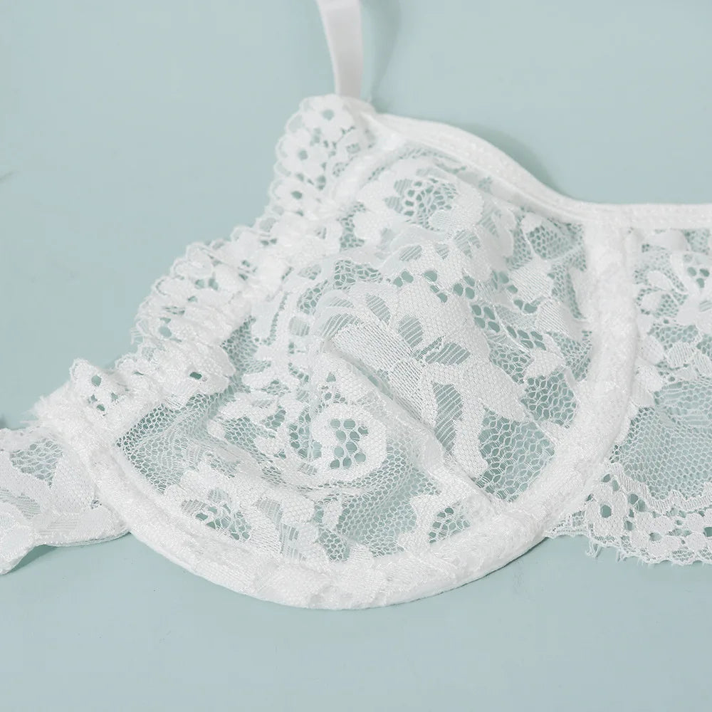 Bra and Panty Set with a Thong and Push-up