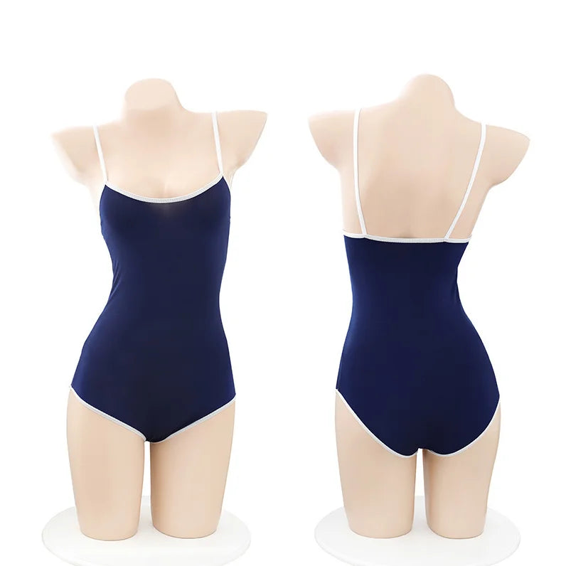 Sexy Japanese School Swimsuit Cosplay Jumpsuit Underwear Open Crotch Lingerie Panties Fancy Bodysuit Adult Female Costumes Sex