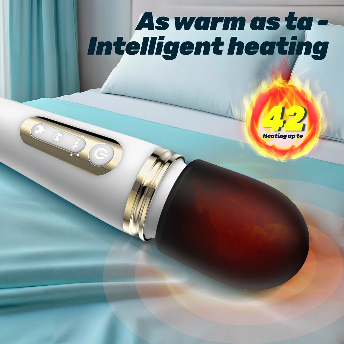 Enchantress Magic Wand Vibrator - 6 Speeds, Heating Function, Clitoral & Body Massager for Ultimate Pleasure