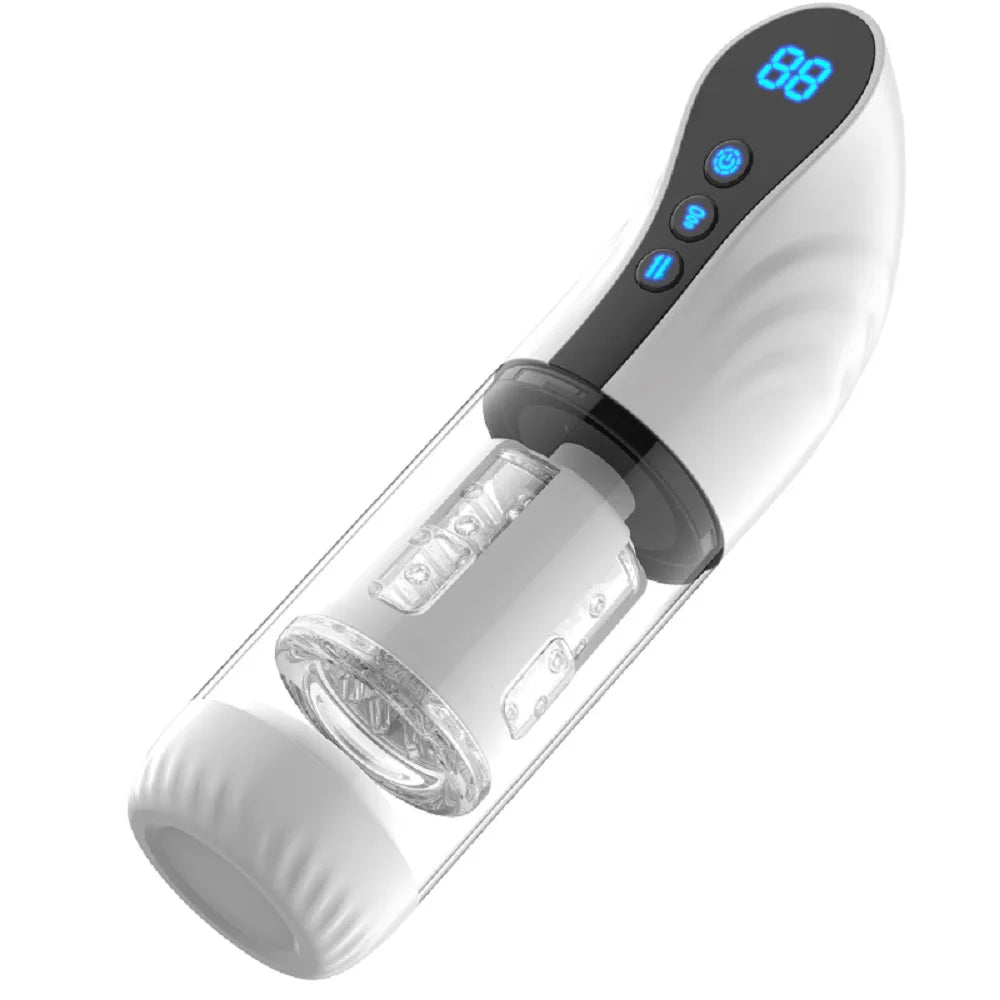 Navigation Male Masturbation Cup Piston Thrusting Rotating Sucking Moan Penis Stimulation Men Trainer Sex Toys for Men Adult 18+
