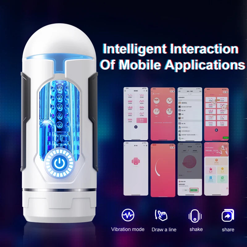 Automatic Male Masturbation Device, Sexual Toy, Penile Delayed Ejaculation Training Vibrator, Adult Sexual Toy for Male Couples