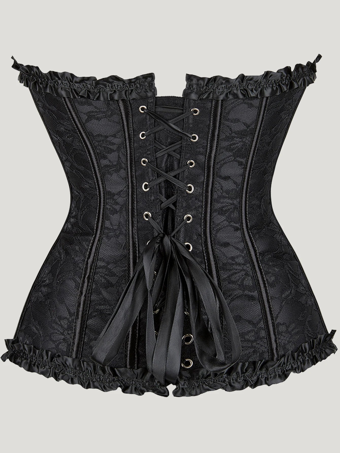 sexy corset overbust gothic bustiers and corsets lace up corselet waist corset fajas flat belly shapewear women shaper belt