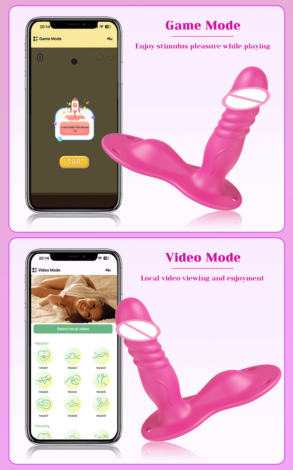 Blissful Pleasure Wearable Vibrator for Couples - Thrusting G-Spot & Clitoral Stimulation