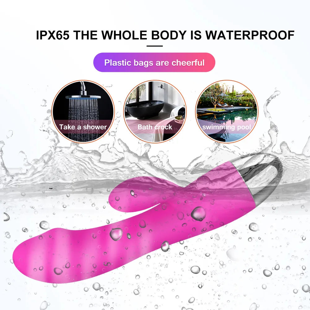 Vibrant Bliss Dual-Ended AV Vibrator - Body-Friendly Silicone, Multi-Speed & USB Rechargeable