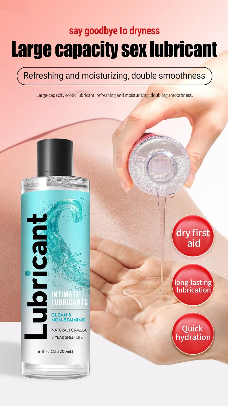 200ml Water Base Lubricant of Sex Anal Oil ,Vagina Gel Intimate Body SPA Massage Oil Japan AV Lube Cream for Adults Masturbation