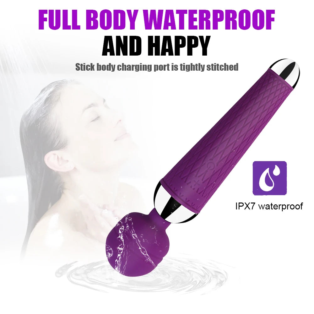 10 Speed Magic Wand Anal Clitoris Stimulator Wireless Vibrator