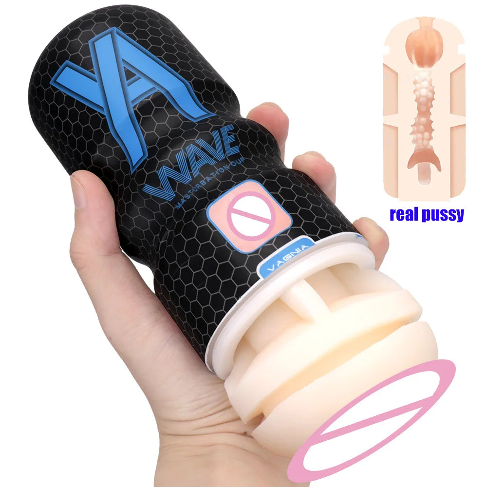 Male Masturbation Cup Oral Sex Silicone Soft Artificial Pussy Sex Toys For Men Penis Pump Realistic Vagina Anal Mouth