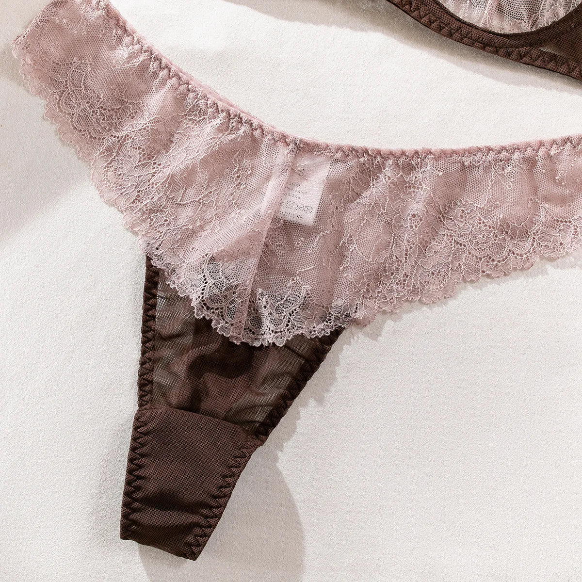 Bra and Briefs Sets Lace Flower Embroidery