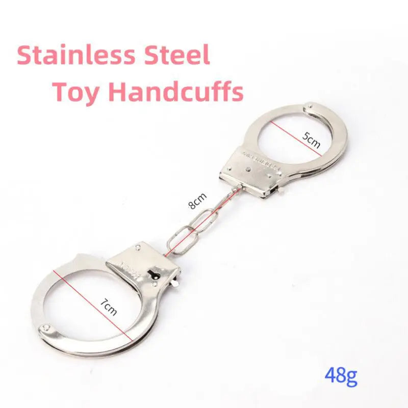 Thickened Sexy Handcuffs Metal Bondage Props for Couple Flirting Training Alternative Toys for Enhanced Play