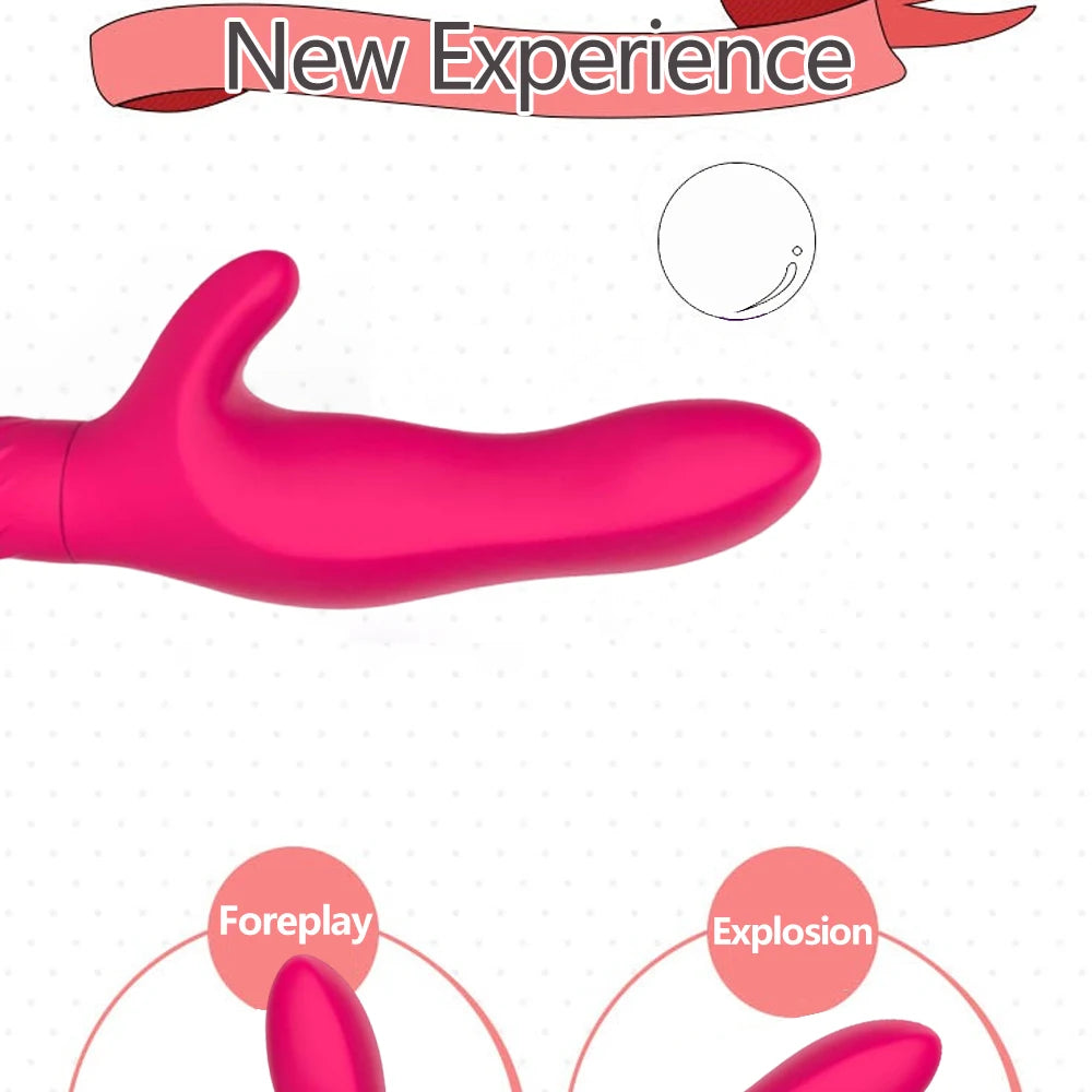 Stimulating High-frequency G-spot Vibrator USB Rechargeable Powerful Dildo Vibrator For Female Clitoral Massage Adult Sex Toys