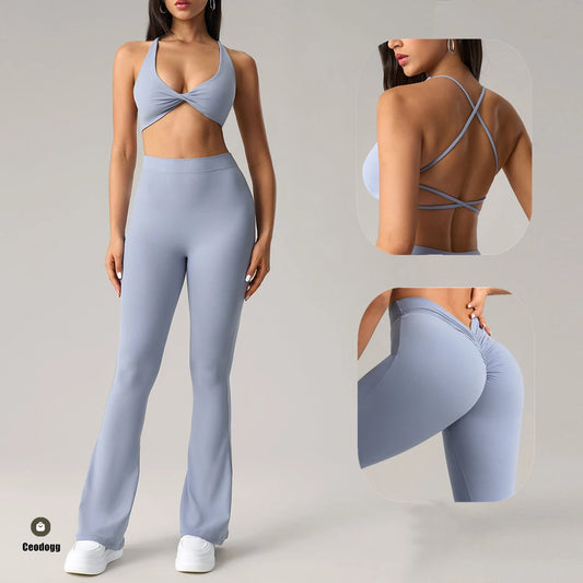 Brilliance Activewear Cross Twist Sport Bra & Legging Set