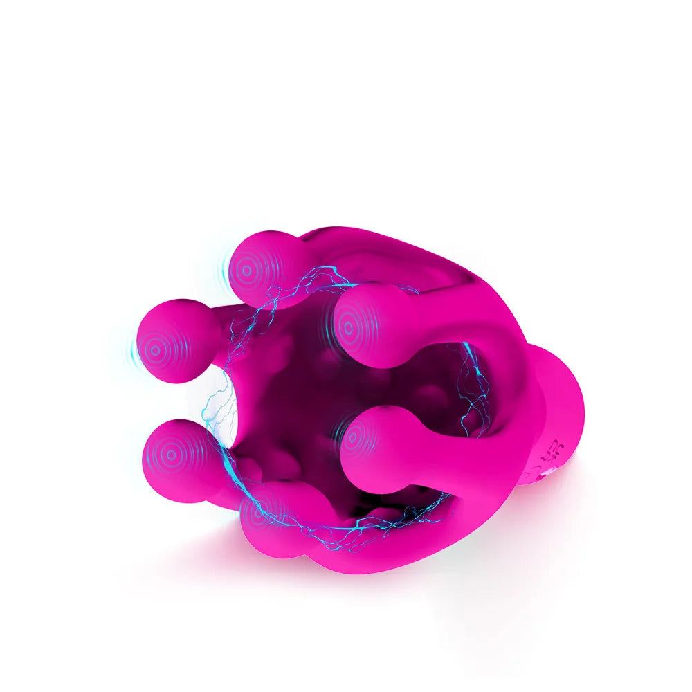 Male Glans Stimulate Massager - 3 Thrusting 9 Vibrating Penis Delay Trainer, Oral Sex Climax Masturbator, Sex Toys for Men