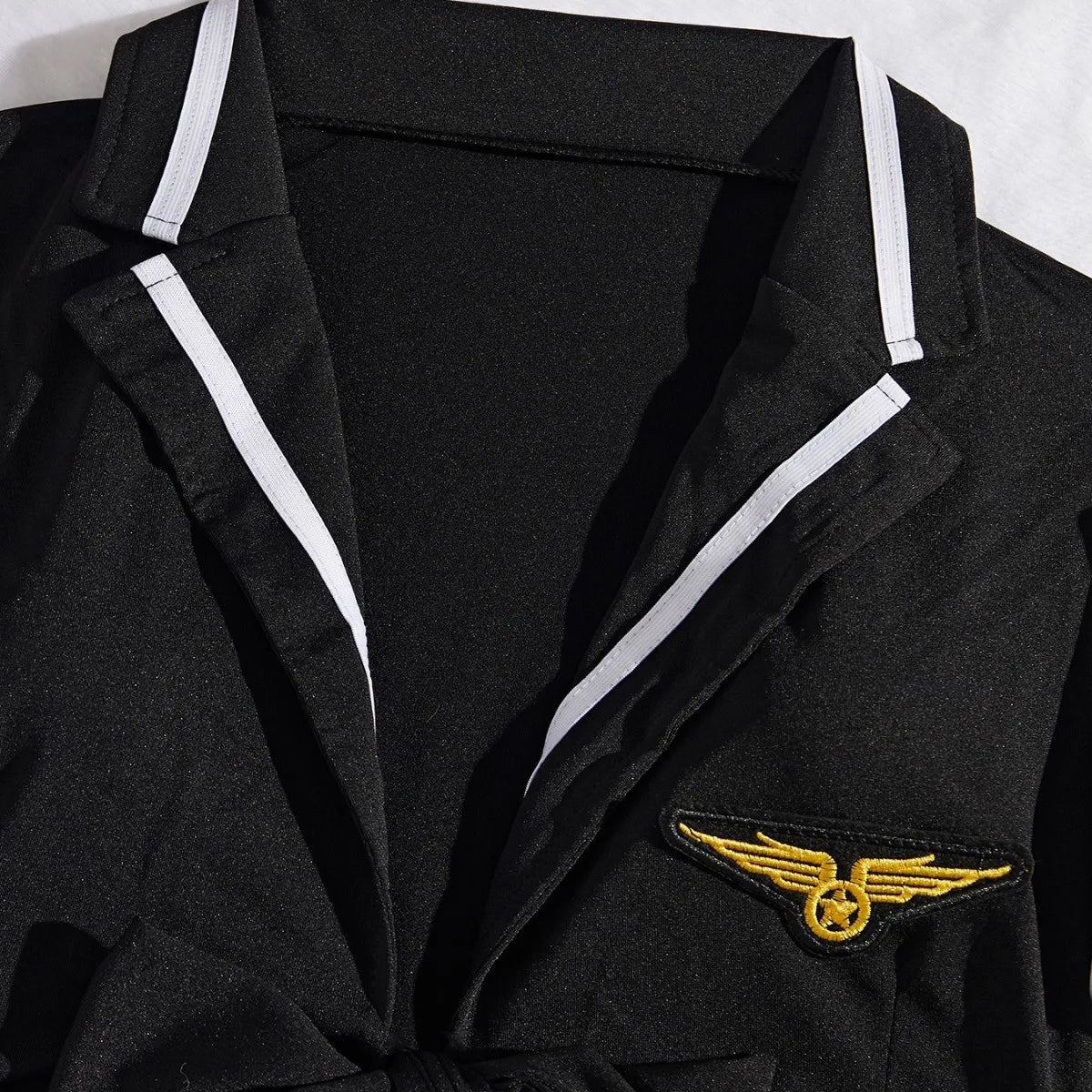 Sexy Airline Stewardess Cosplay Uniforms Costume in Black or Blue Version