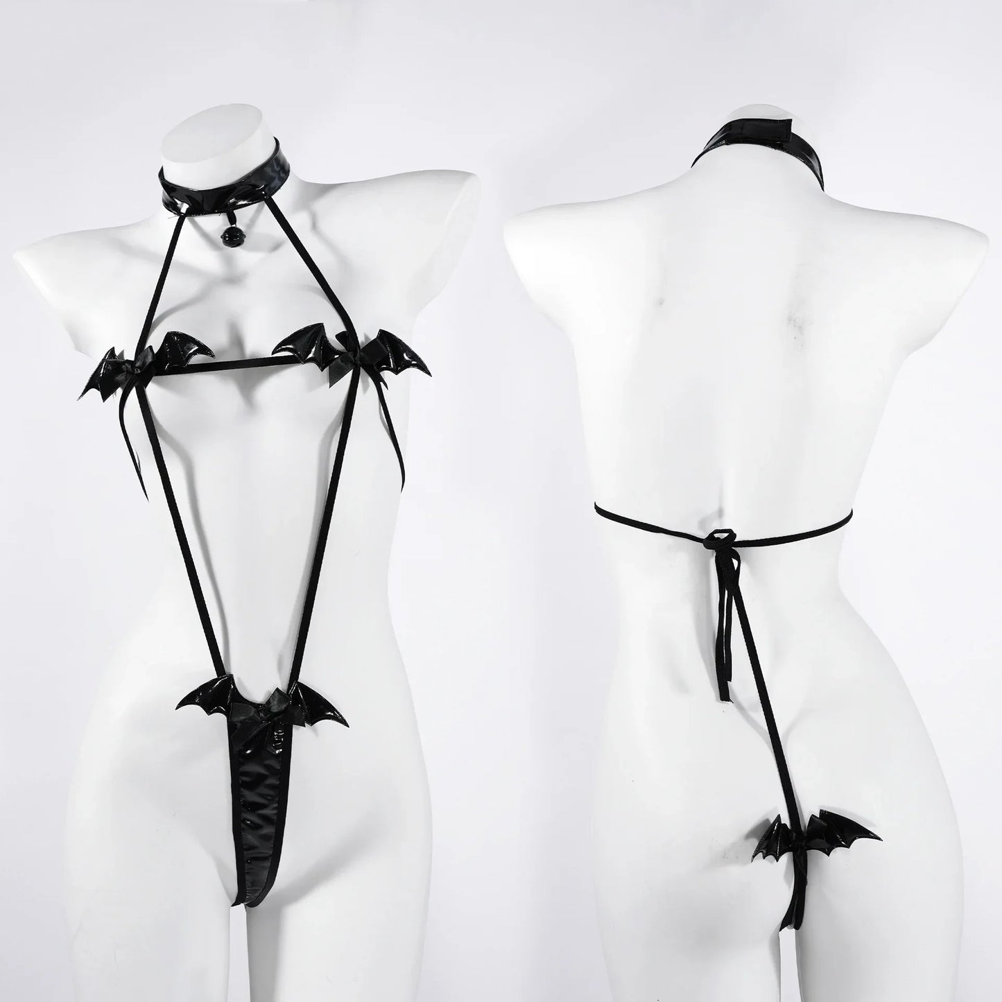 Sexy Lingerie Anime Cos Fun Sexy Underwear Black Lolita Sleepwear Three-point Women's Sexy Cosplay Cute Maid Uniform Bikini Cat