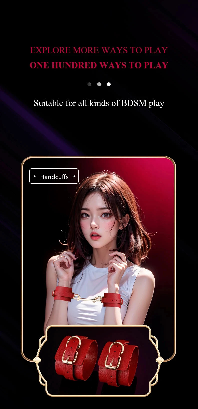 BDSM Bondage Restraints Electric Shock Set Mouth Gag Handcuffs Ankle Cuffs Collar Eyepatch Whip Bondage Ties Kits Adult Sex Toys