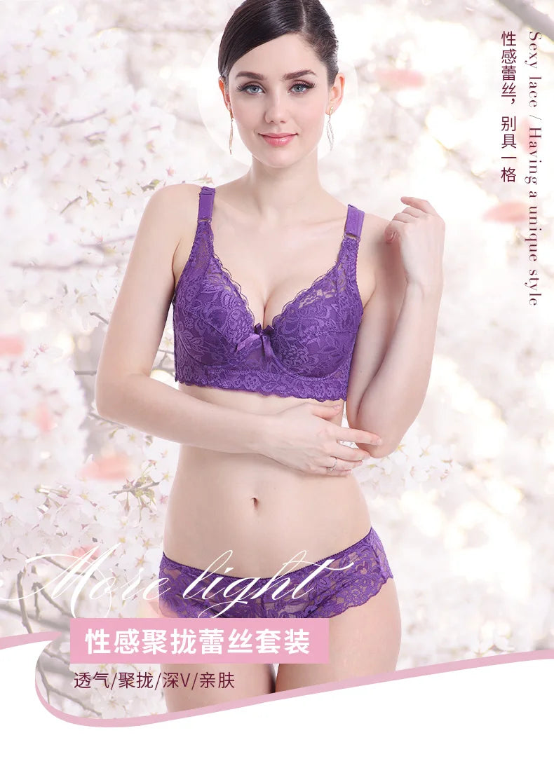 Lace Push-up Bra and Thin Panty set