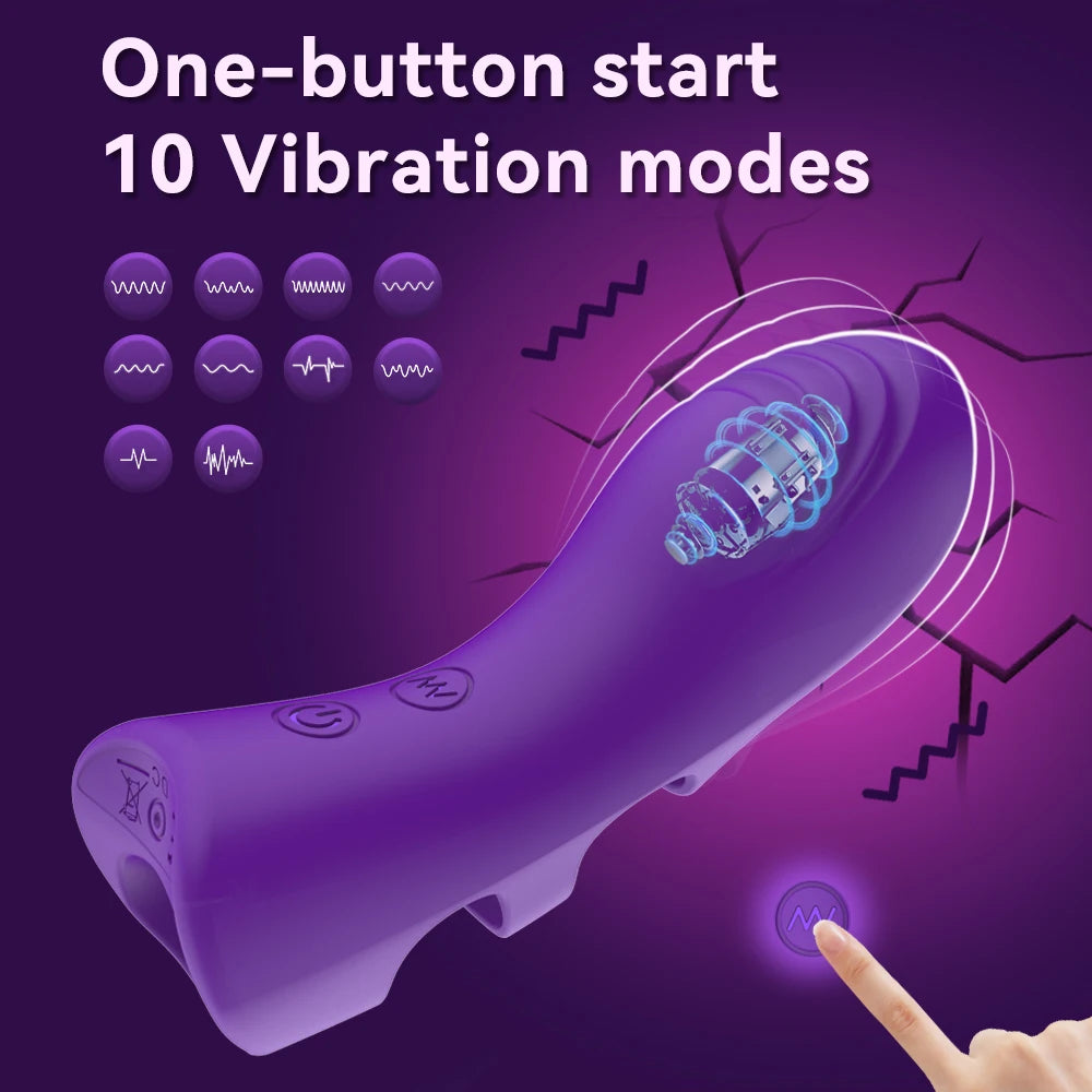 Sensual Bliss Finger Vibrators - Dual Stimulation for G-Spot & Clitoris - Perfect for Couples' Intimate Moments