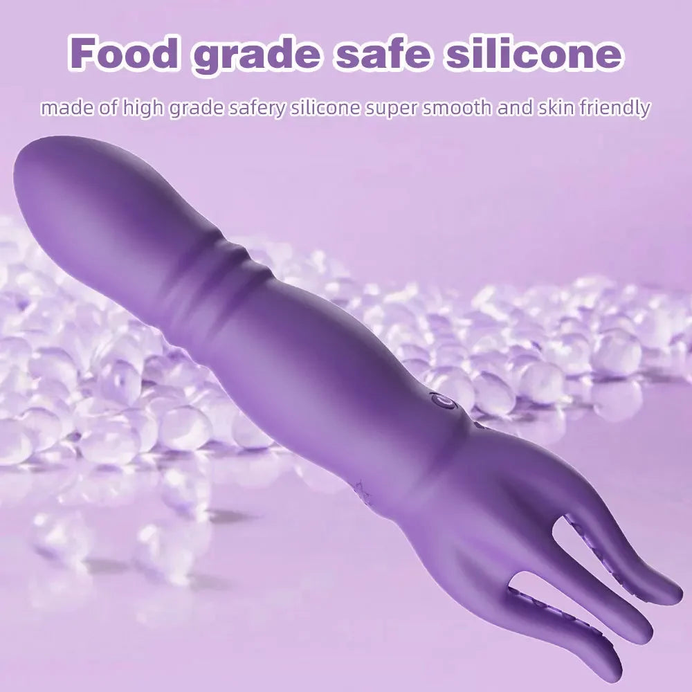 Male Glans Stimulate Massager - 3 Thrusting 9 Vibrating Penis Delay Trainer, Oral Sex Climax Masturbator, Sex Toys for Men
