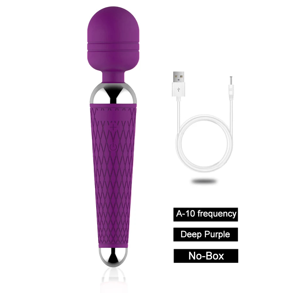 10 Speed Magic Wand Anal Clitoris Stimulator Wireless Vibrator