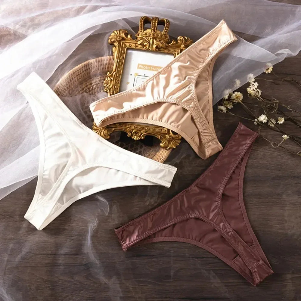 Sexy Women Lace Thong Transparent Breathable Panties