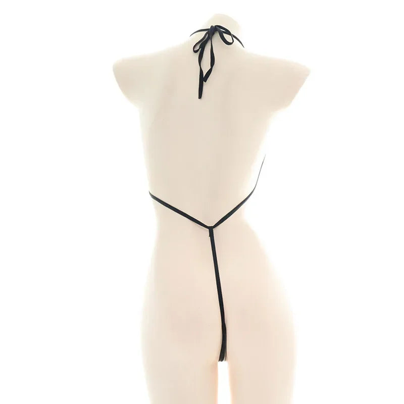 Sexy Lingerie Anime Cos Fun Sexy Underwear Black Lolita Sleepwear Three-point Women's Sexy Cosplay Cute Maid Uniform Bikini Cat