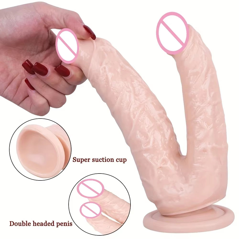 Double Penetration Dildo Women Sex Toys Prostate Massage Anal Plugs Cheap Male Penis Gay Masturbatio...