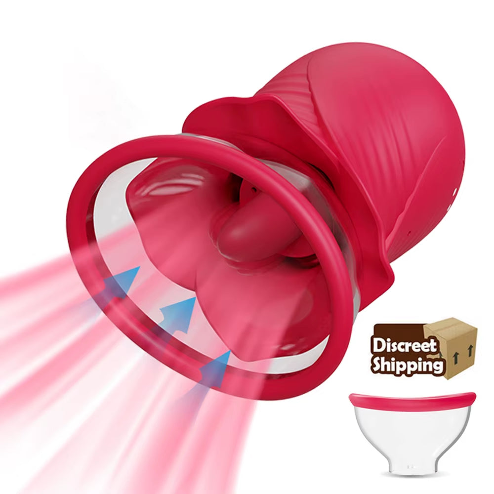Vibrator Adult Sex Toys for Women Sucking Vibrator Rose-Sex Toy Tongue Vibrating Adult Sex Toys Remo...
