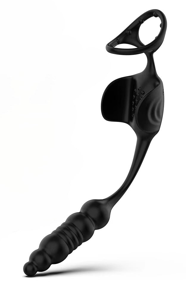 Male Thrusting Anal Vibrator, Balls Massager and vibrating Cock Ring Sex Toy that can be controlled by Phone App