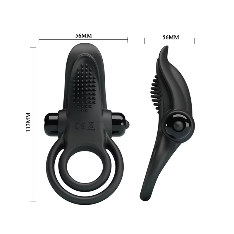 Powerful Vibrating Cock Ring 10 Function Vibrations Adult Sex Toys for Men Couples Delay Penis Ring ...